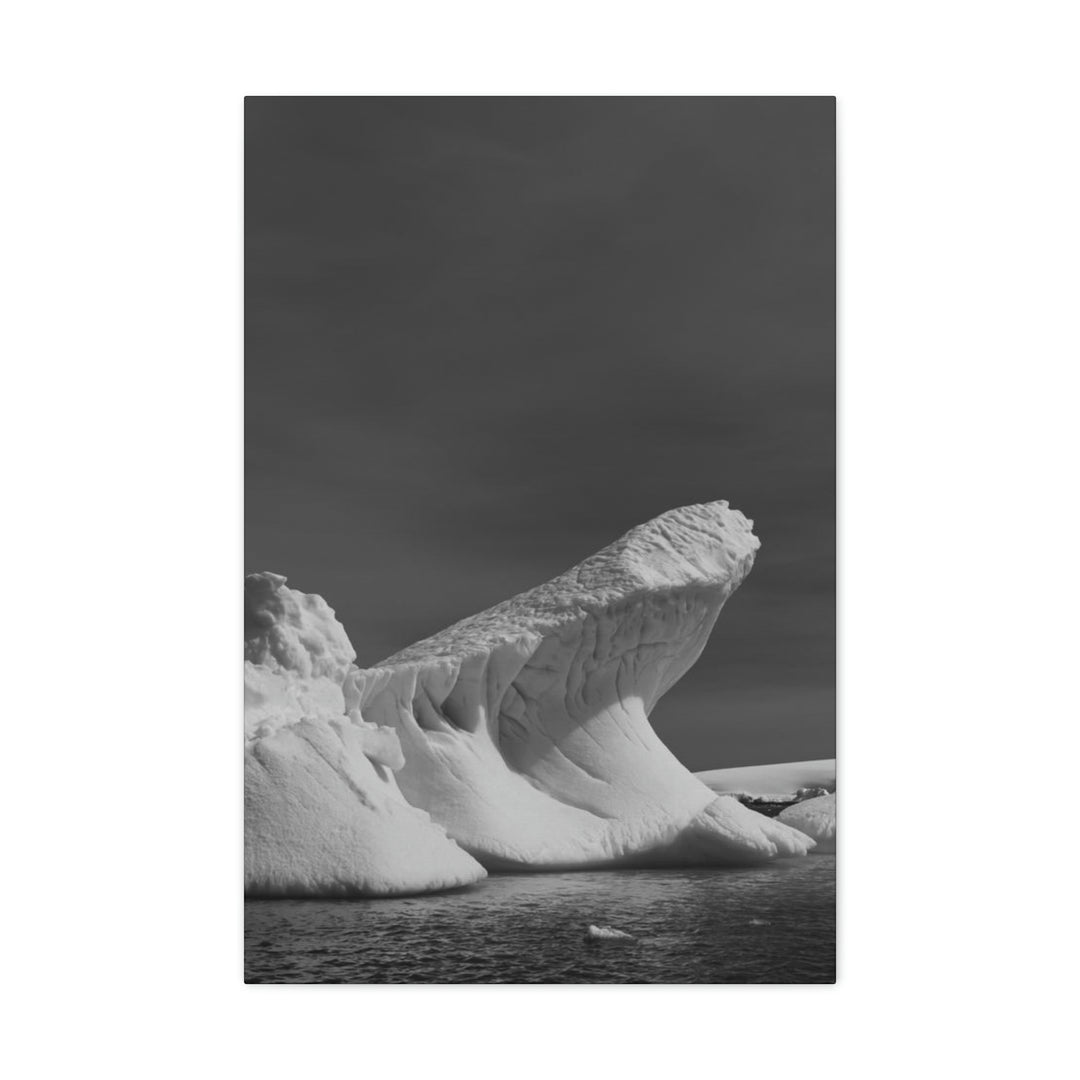 The Angles of an Iceberg in Black and White - Canvas