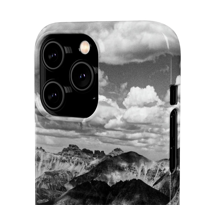 Imogene Pass From the Air in Black and White - Phone Case