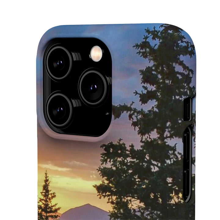 Rainy Sunset Through the Trees - Phone Case