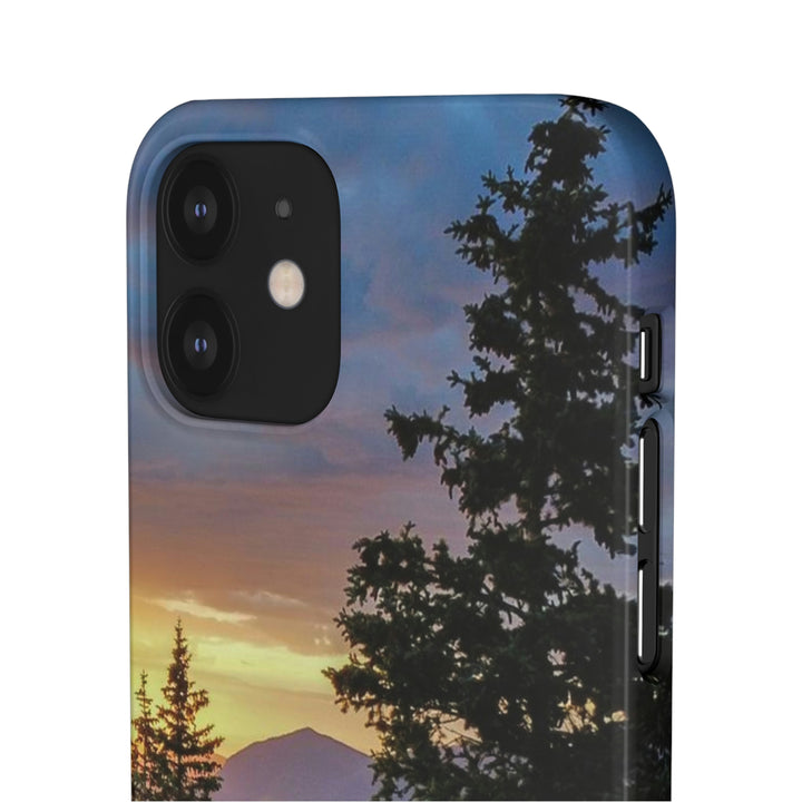 Rainy Sunset Through the Trees - Phone Case