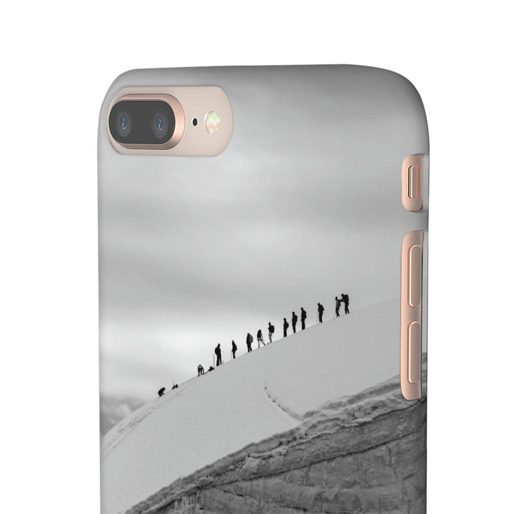 Preparing for the Climb in Black and White - Phone Case