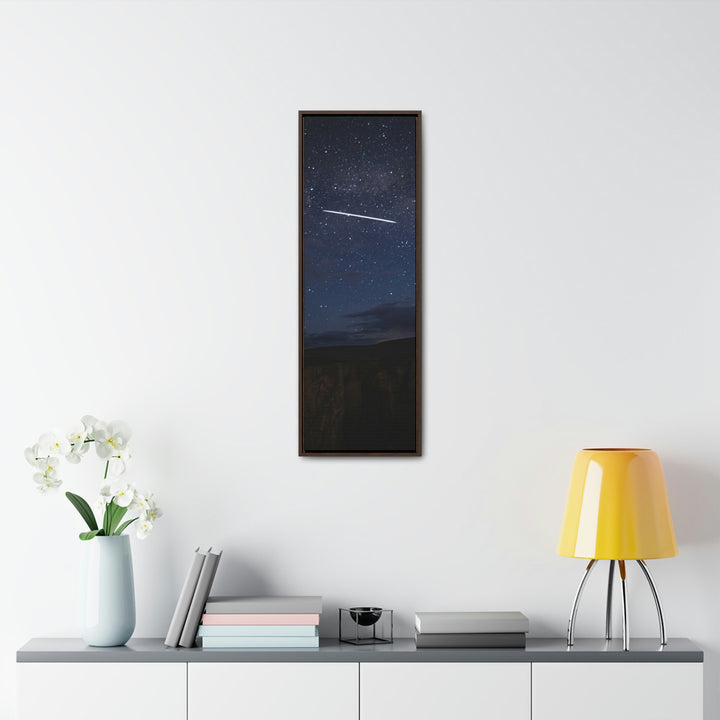 Starlink Above the Canyon - Canvas with Frame