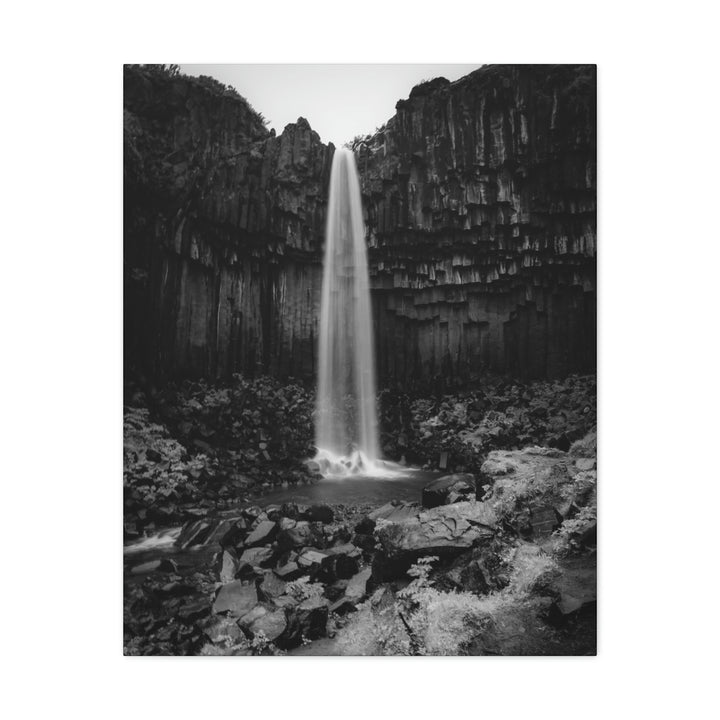 Svartifoss in Black and White - Canvas