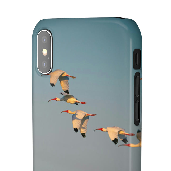 White Ibis in Flight - Phone Case