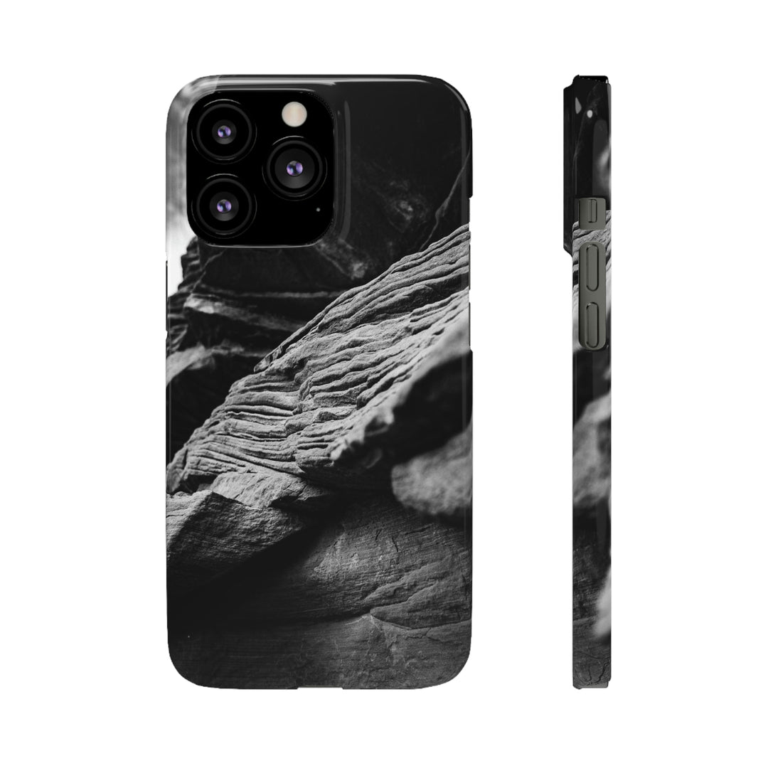 Layers of Rock in Black and White - Phone Case