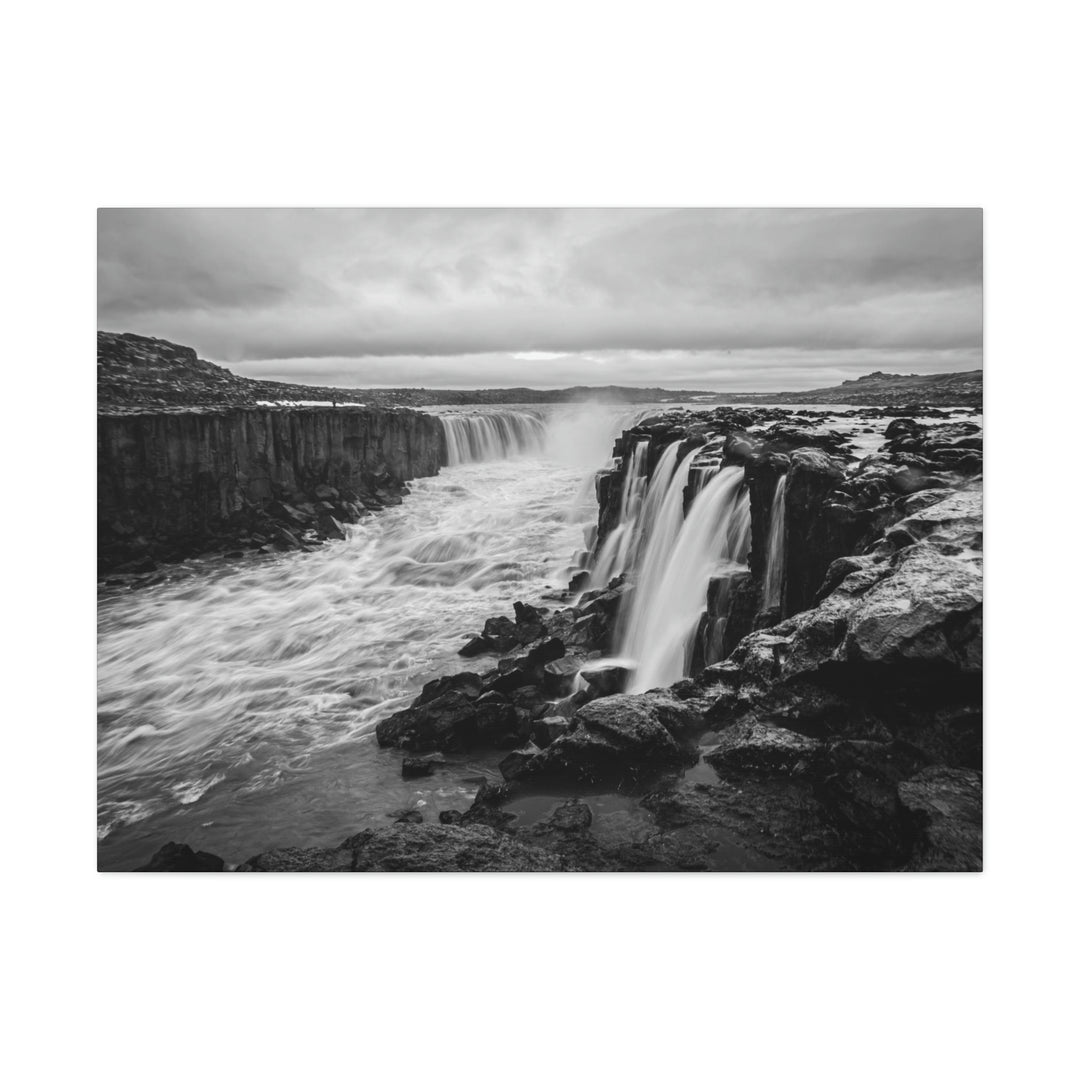 Selfoss in Black and White - Canvas