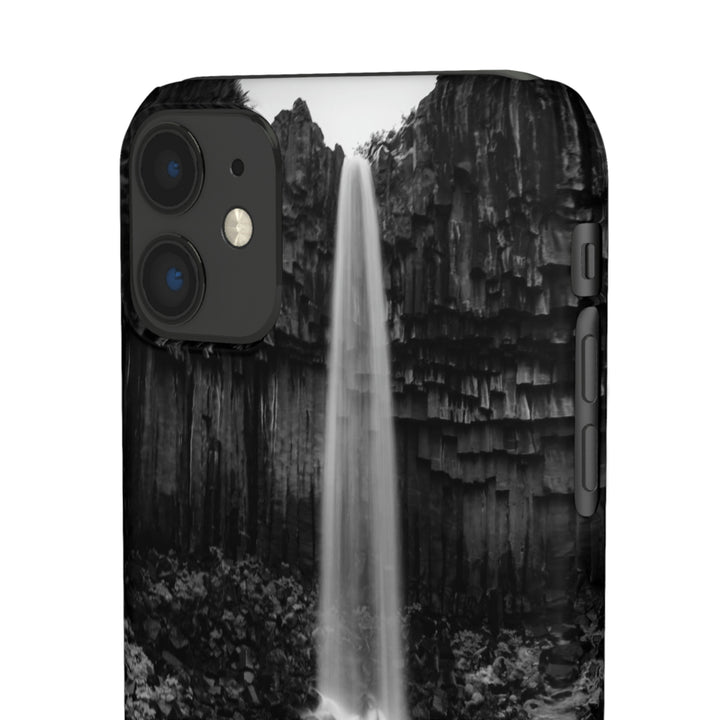 Svartifoss in Black and White - Phone Case