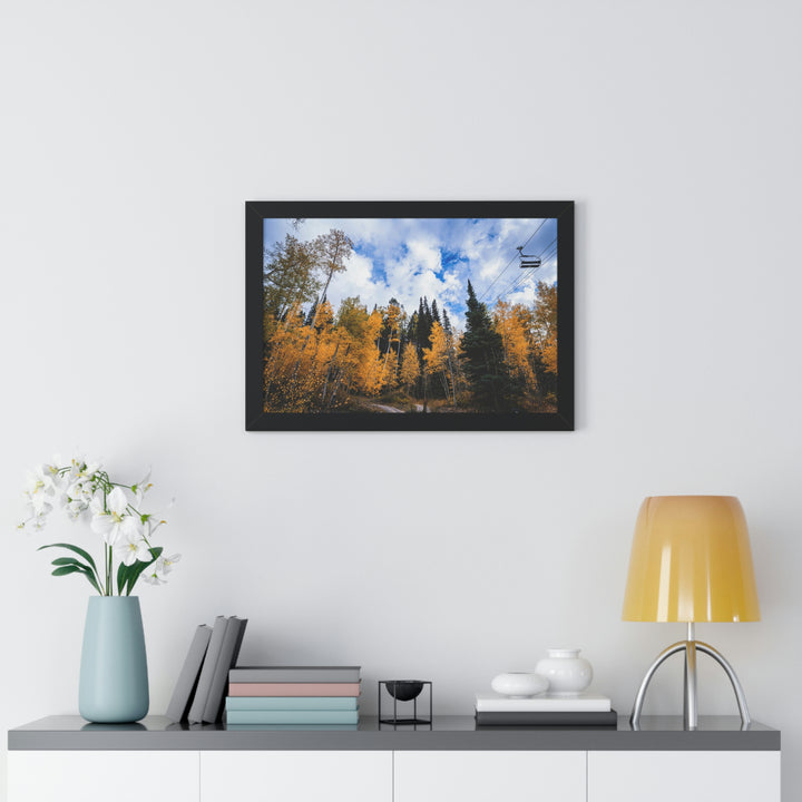 Chairlift in Suspension - Framed Print