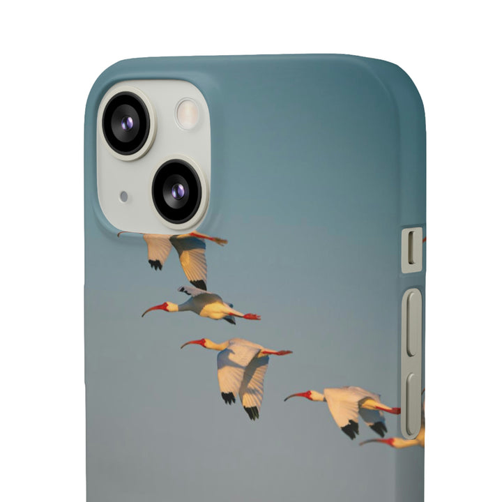 White Ibis in Flight - Phone Case