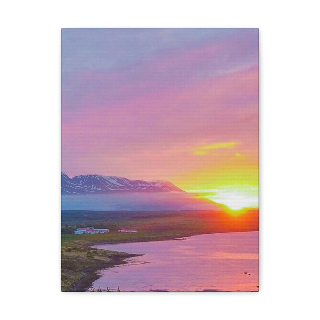 Sunset Over the Fjord Part 2 - Canvas