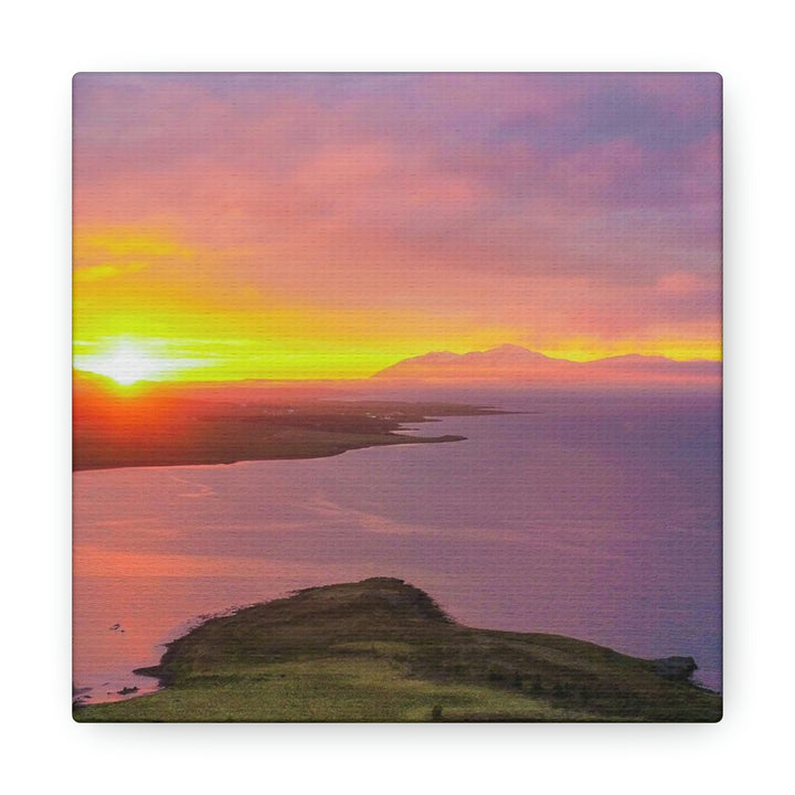 Sunset Over the Fjord Part 1 - Canvas