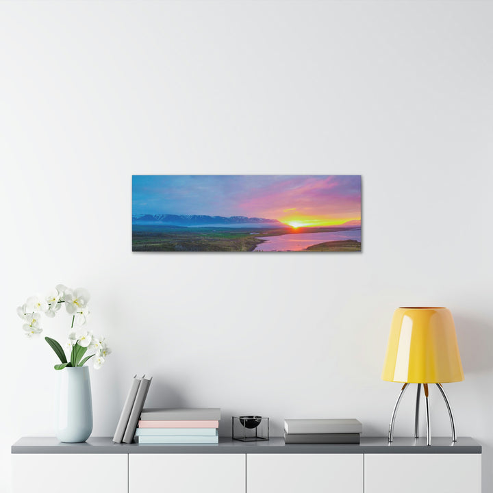 Sunset Over the Fjord Part 2 - Canvas