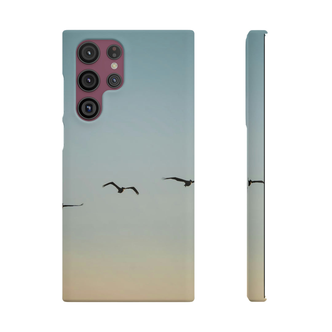 Brown Pelicans in Flight - Phone Case