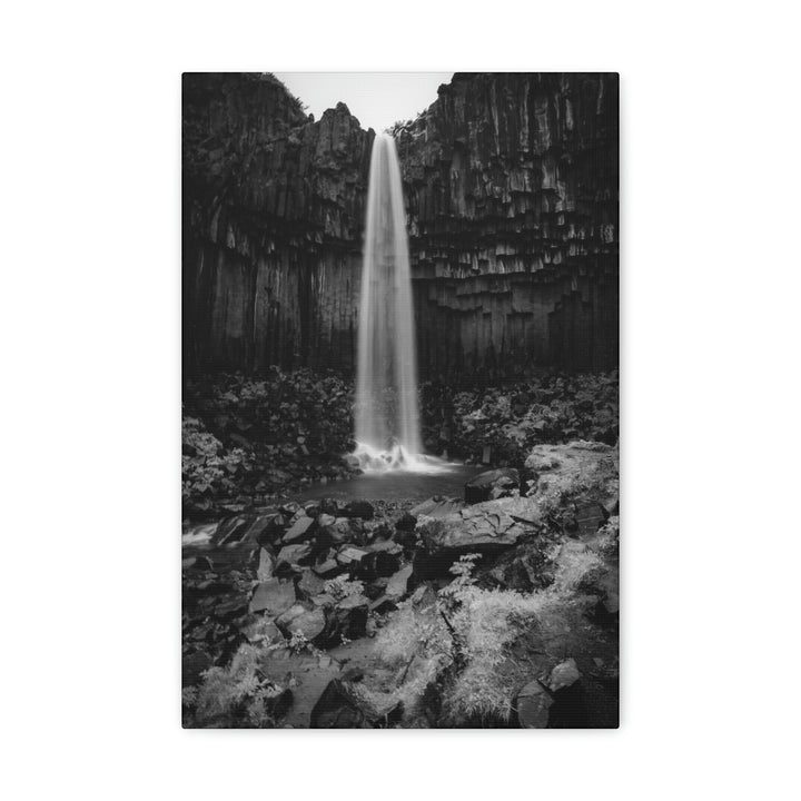 Svartifoss in Black and White - Canvas