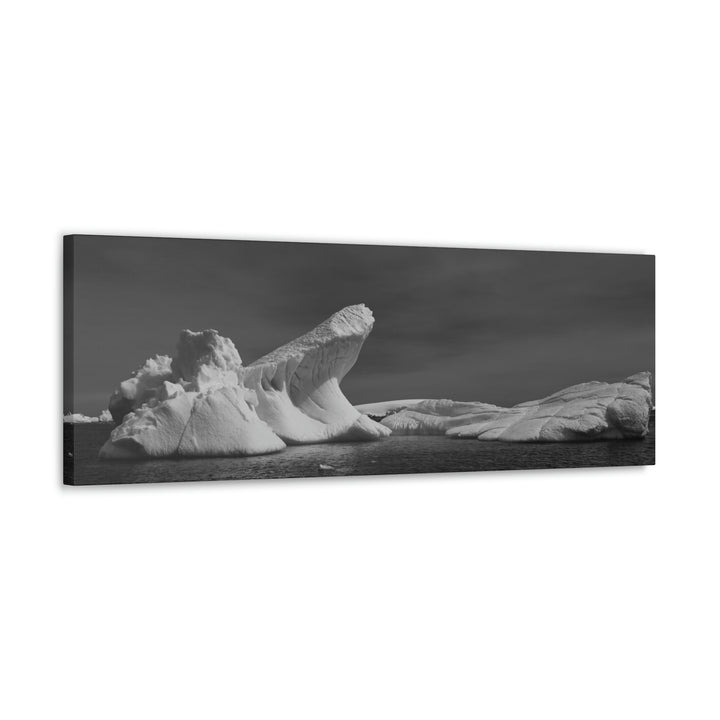 The Angles of an Iceberg in Black and White - Canvas