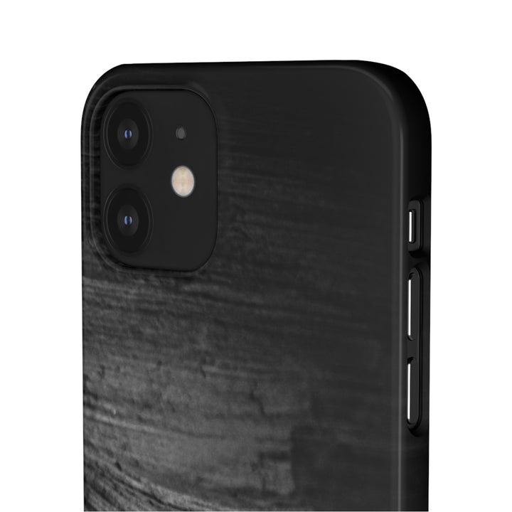 Sedimentary Rock Curves in Black and White - Phone Case