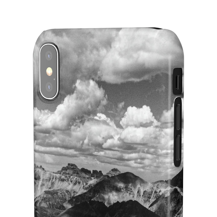 Imogene Pass From the Air in Black and White - Phone Case