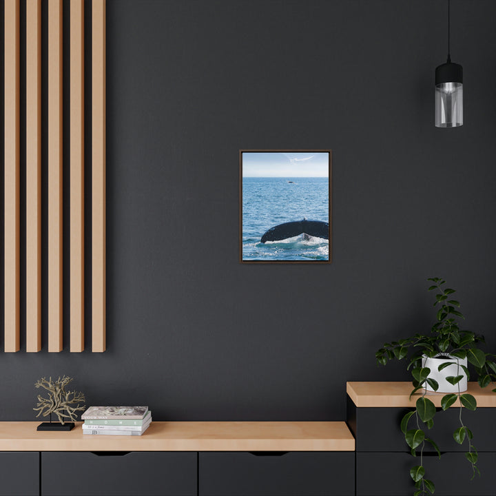 A Whale and A Mountain - Canvas with Frame