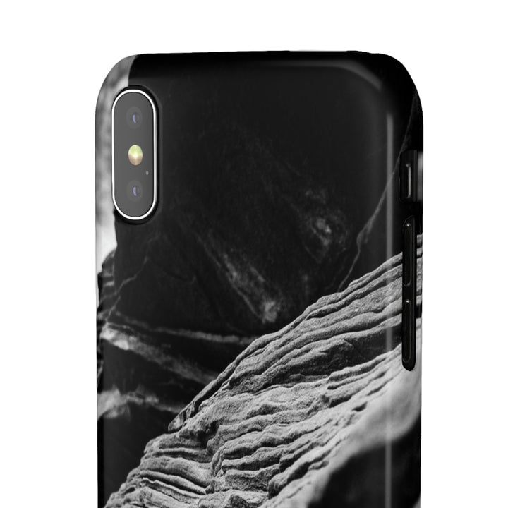 Layers of Rock in Black and White - Phone Case