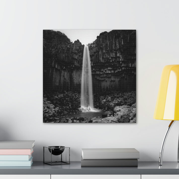 Svartifoss in Black and White - Canvas