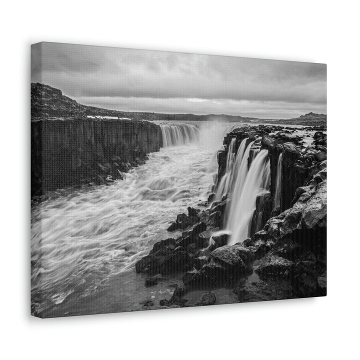 Selfoss in Black and White - Canvas