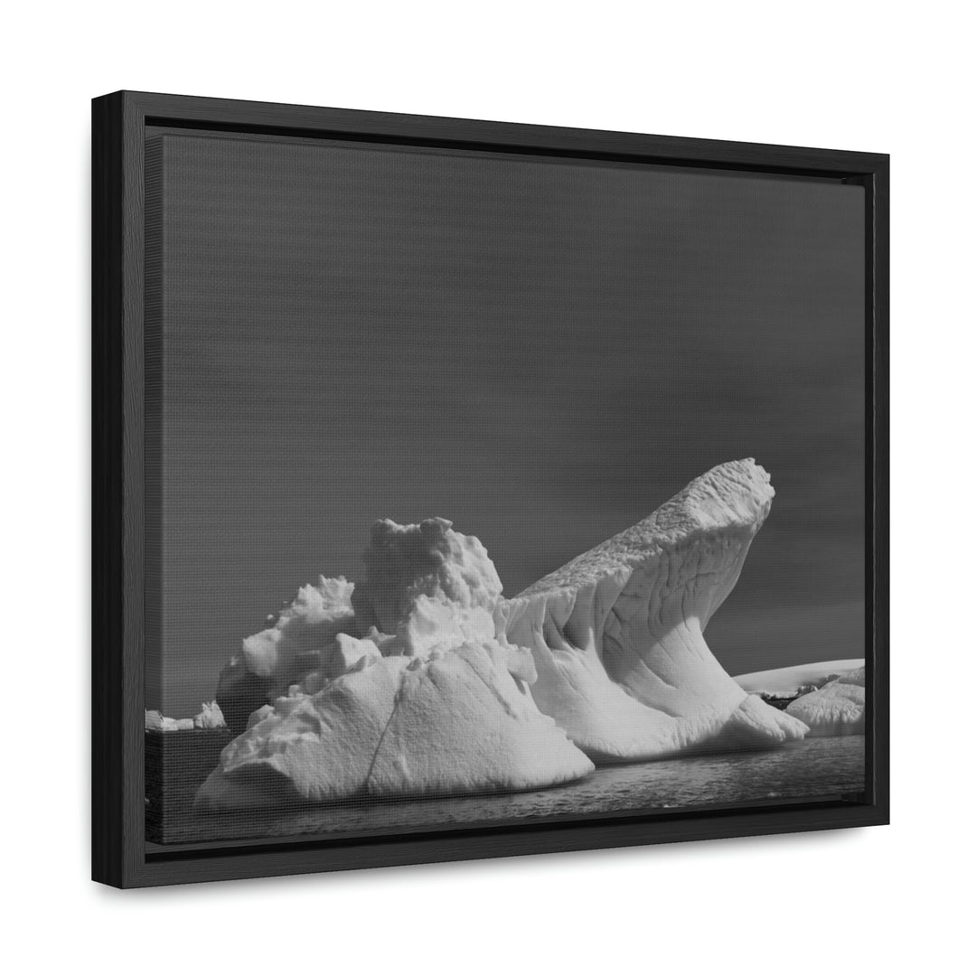 The Angles of an Iceberg in Black and White - Canvas with Frame