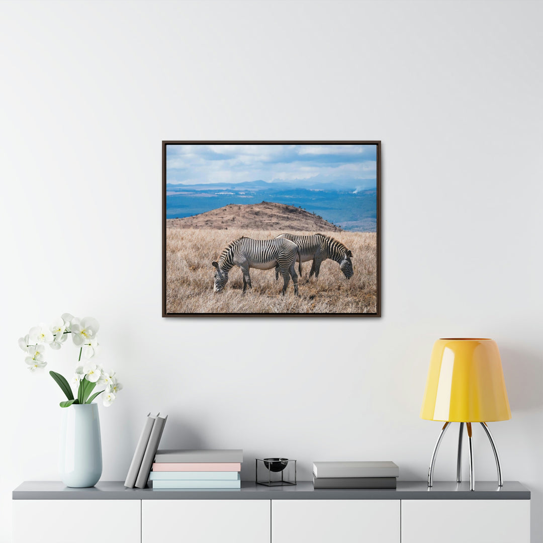 Zebra-Striped Expanse - Canvas With Frame