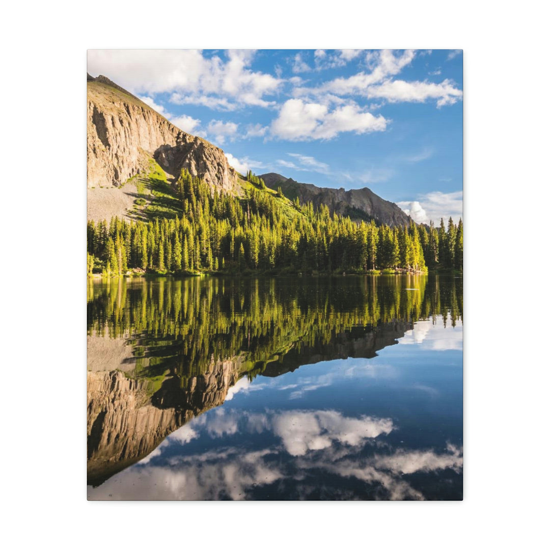 Mountain Scene Reflected - Canvas