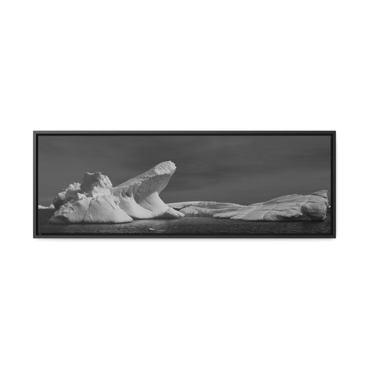 The Angles of an Iceberg in Black and White - Canvas with Frame