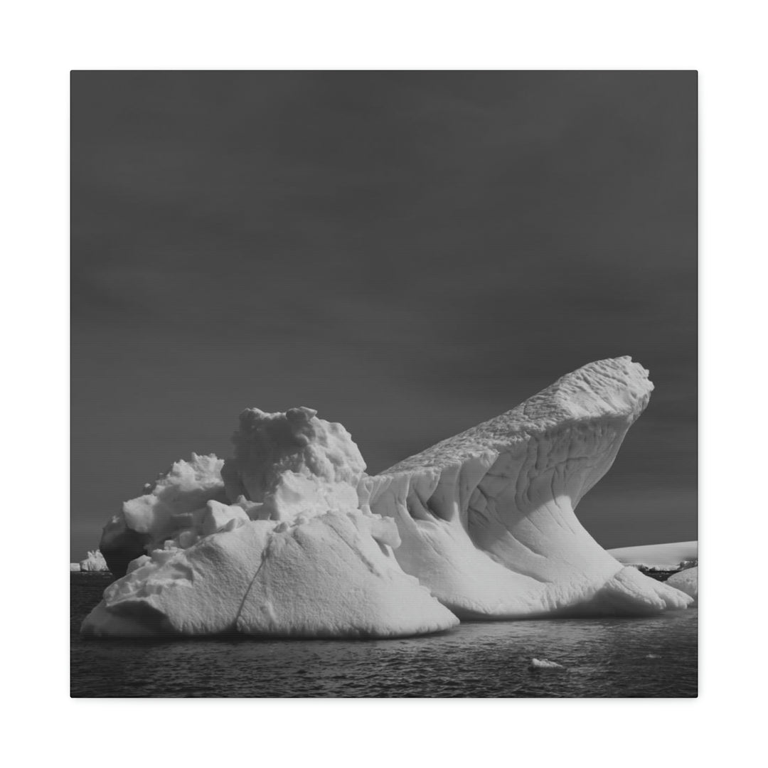 The Angles of an Iceberg in Black and White - Canvas