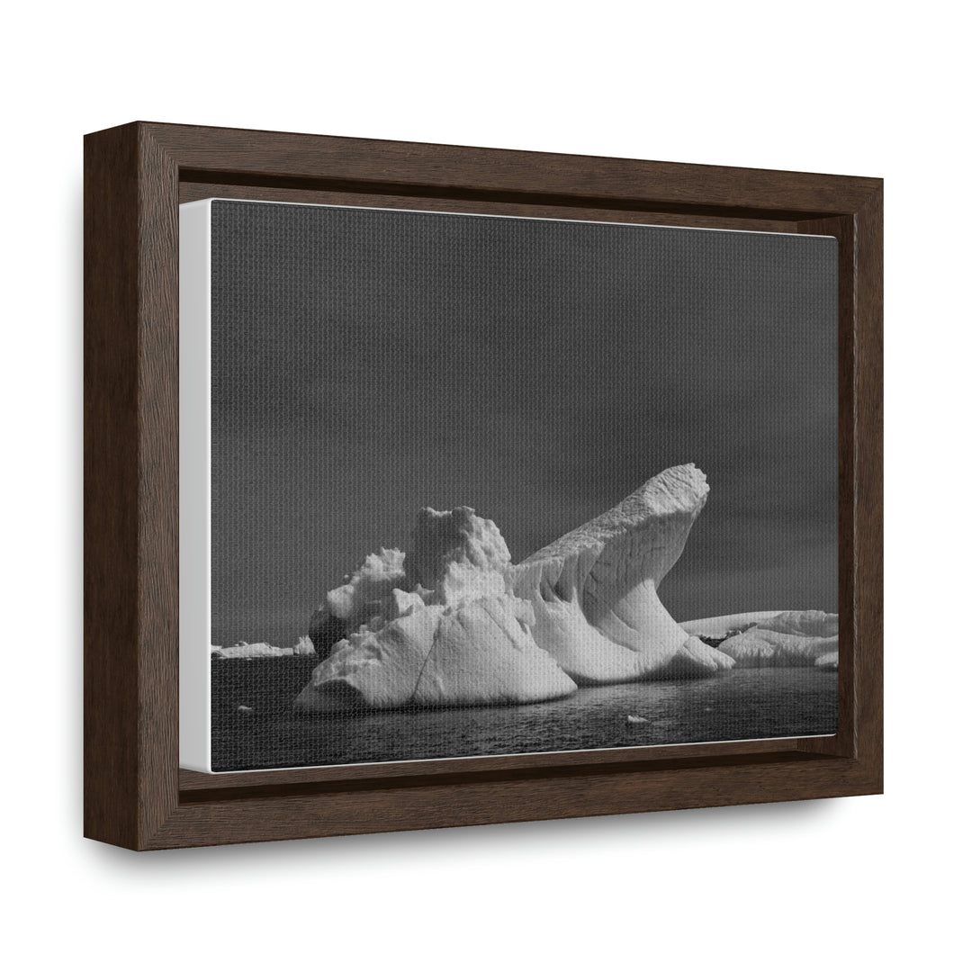 The Angles of an Iceberg in Black and White - Canvas with Frame