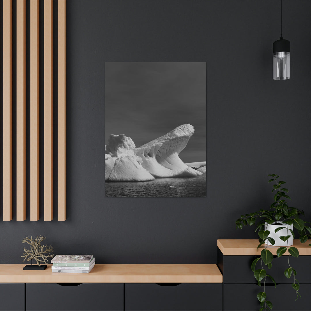 The Angles of an Iceberg in Black and White - Canvas