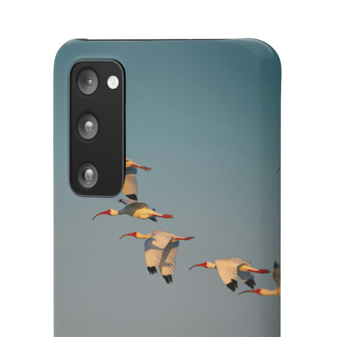 White Ibis in Flight - Phone Case