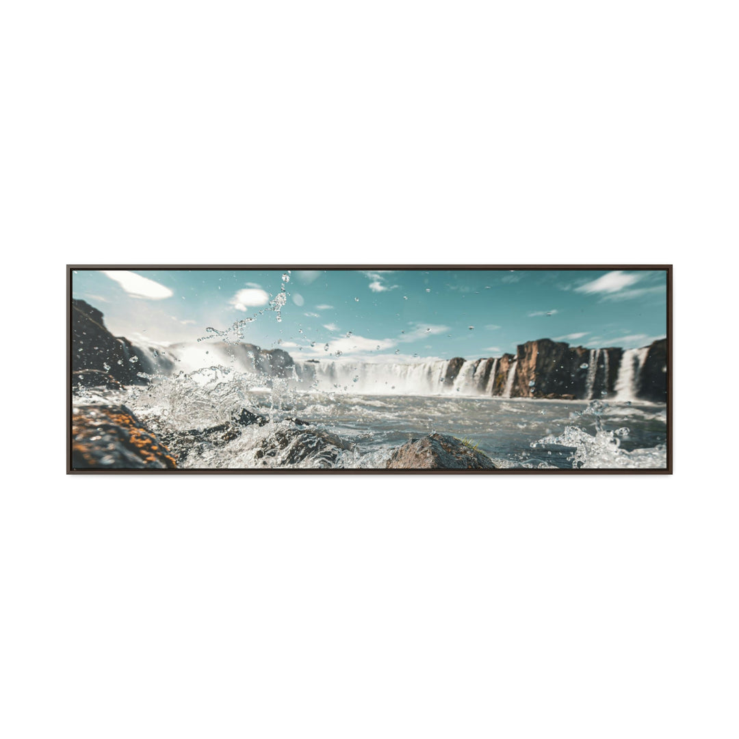 Goðafoss Splash - Canvas with Frame