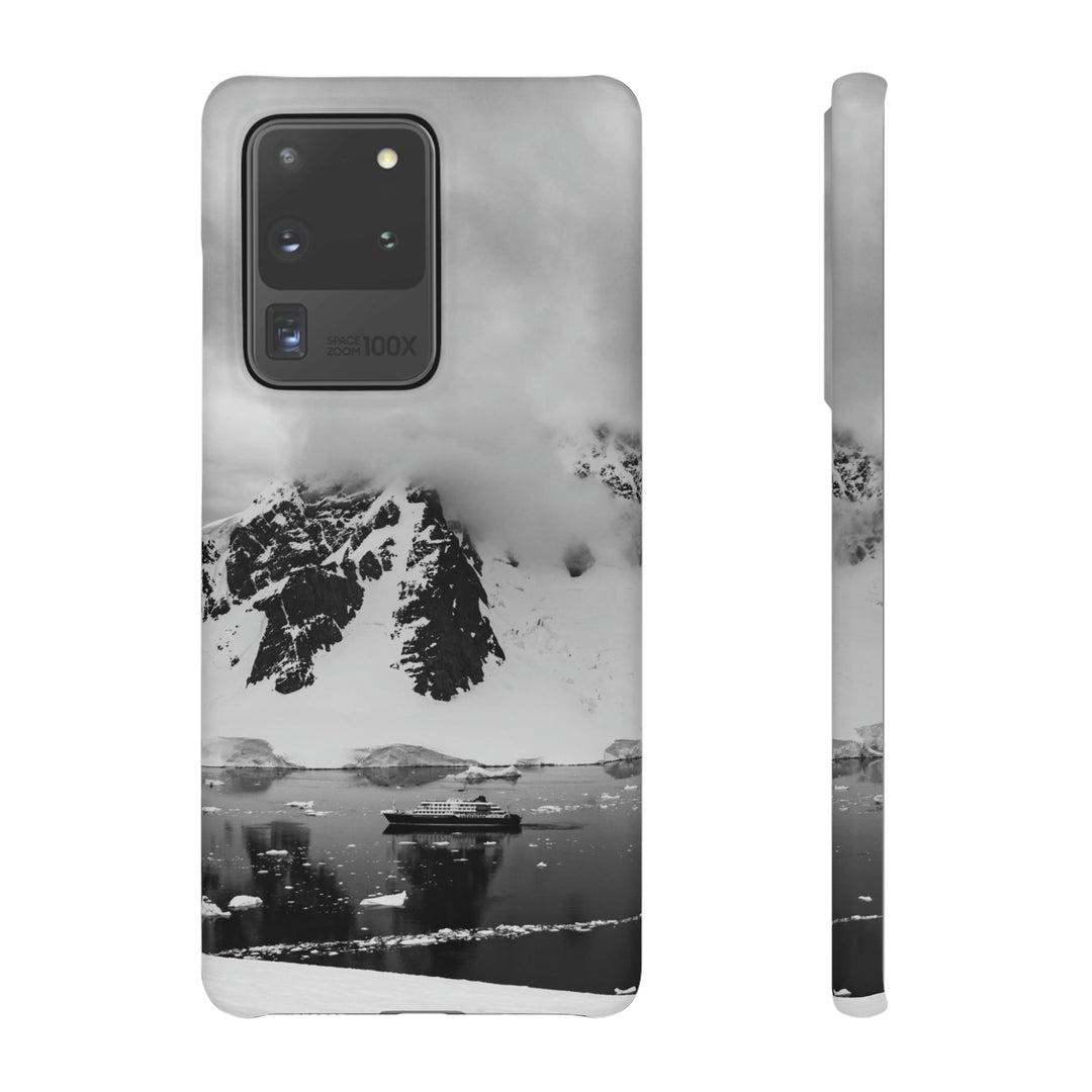 Peaceful Anchoring in Black and White - Phone Case