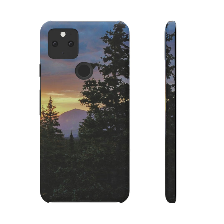 Rainy Sunset Through the Trees - Phone Case