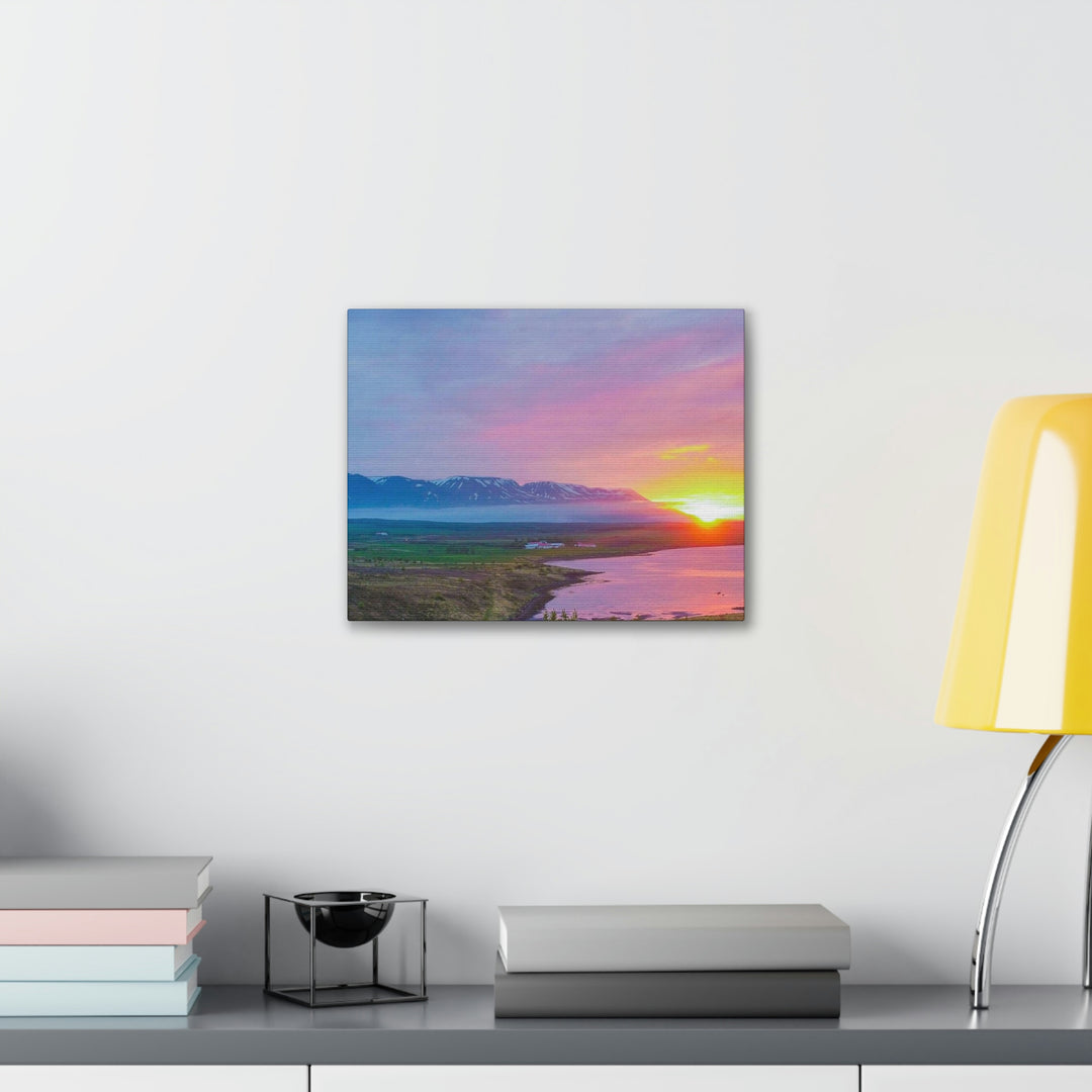 Sunset Over the Fjord Part 2 - Canvas