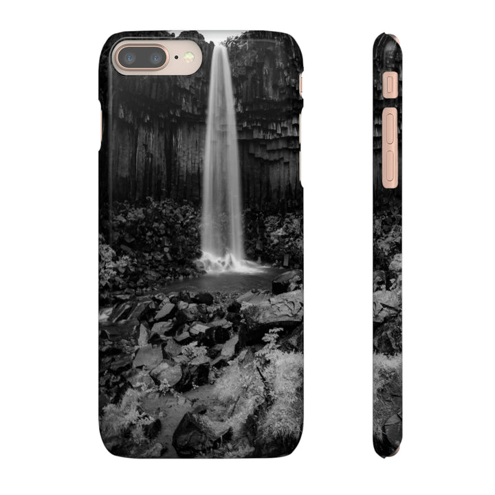 Svartifoss in Black and White - Phone Case