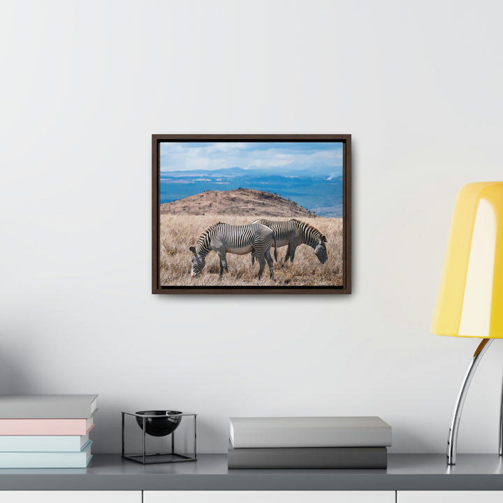 Zebra-Striped Expanse - Canvas With Frame