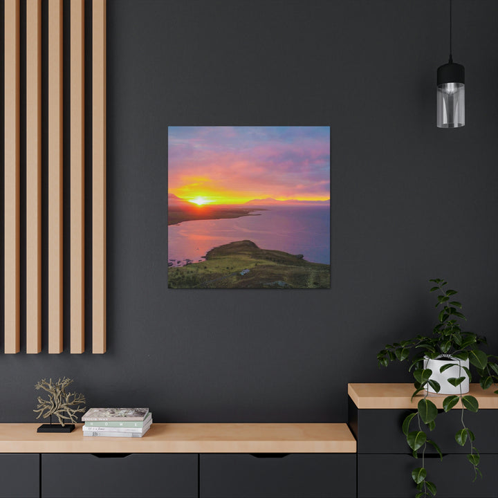 Sunset Over the Fjord Part 1 - Canvas