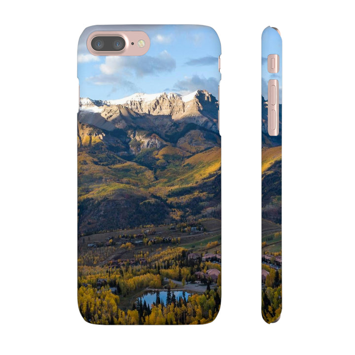 Glowing Mountainside - Phone Case