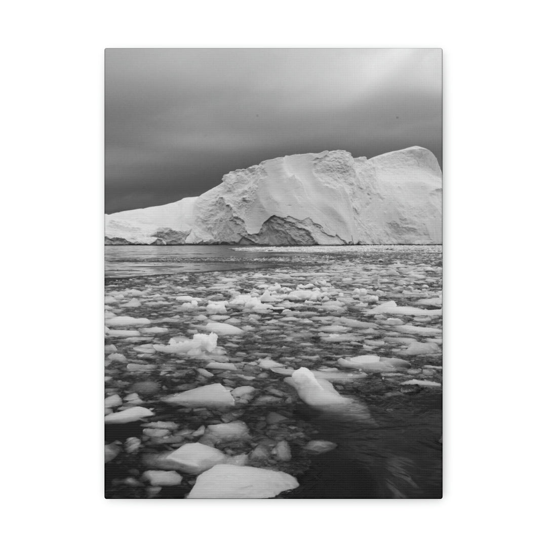 Lane of Ice In Black and White - Canvas