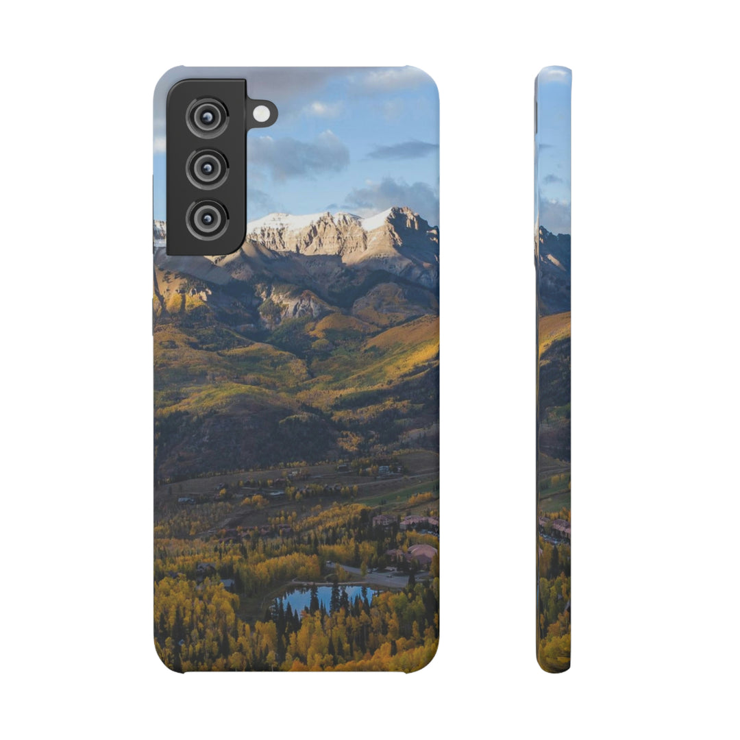 Glowing Mountainside - Phone Case