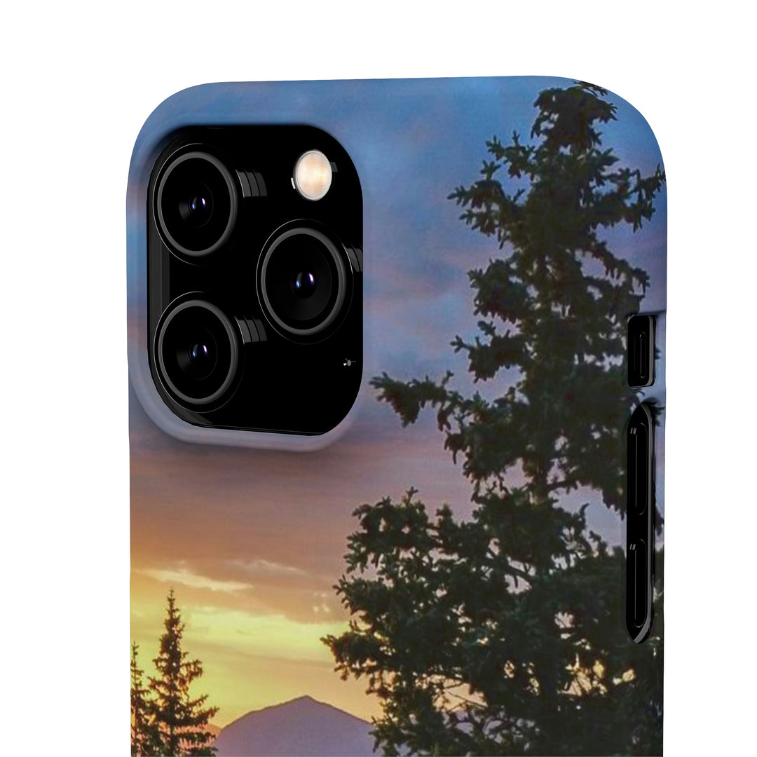 Rainy Sunset Through the Trees - Phone Case