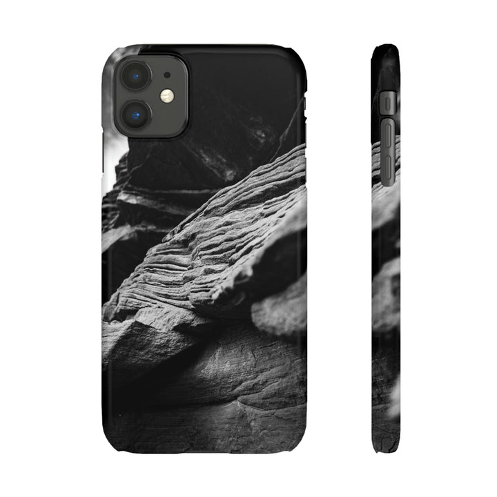 Layers of Rock in Black and White - Phone Case