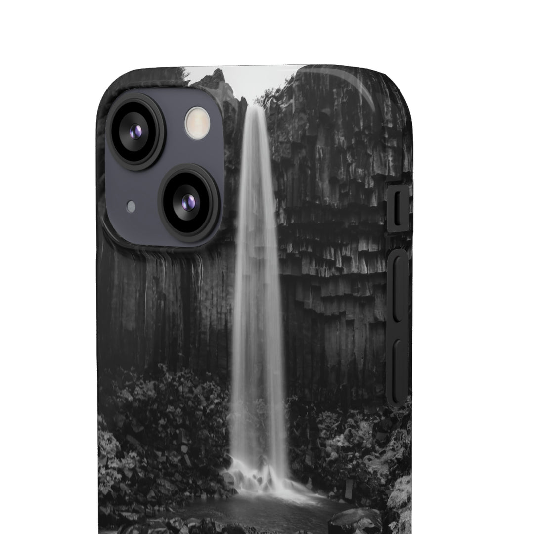 Svartifoss in Black and White - Phone Case