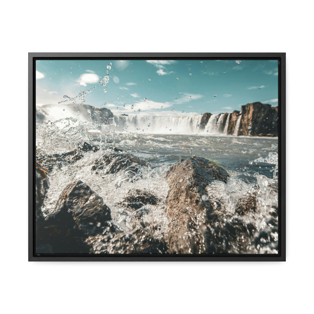 Goðafoss Splash - Canvas with Frame