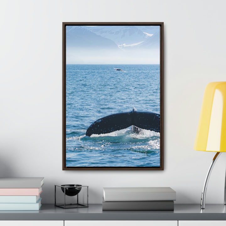 A Whale and A Mountain - Canvas with Frame