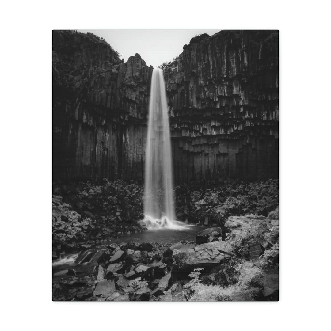 Svartifoss in Black and White - Canvas