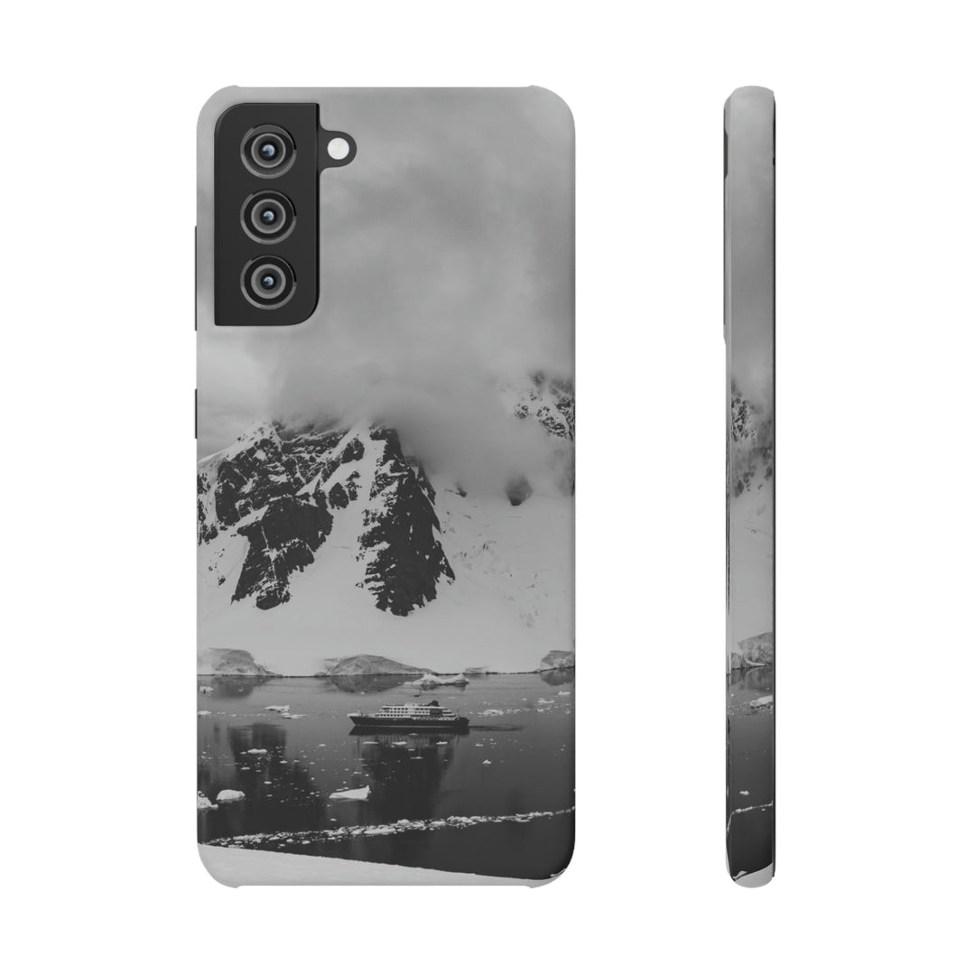 Peaceful Anchoring in Black and White - Phone Case